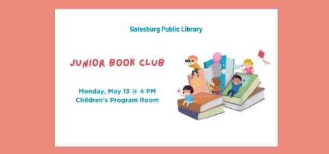 Junior Book Club, May 13th at 4:00