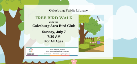 Free Bird Walk July 7 at 7:30 AM