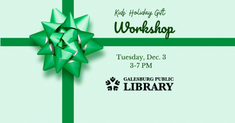 Holiday gift workshop Dec 3