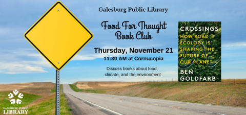 Crossings Book Discussion 11/21 at 11:30 AM at Cornucopia