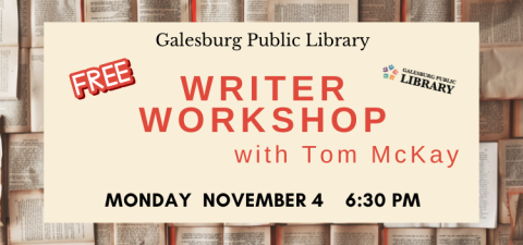 Writer Workshop November 4 6:30 PM