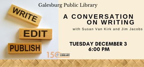 Conversation on Writing Event 12/3 at 6:00 pm