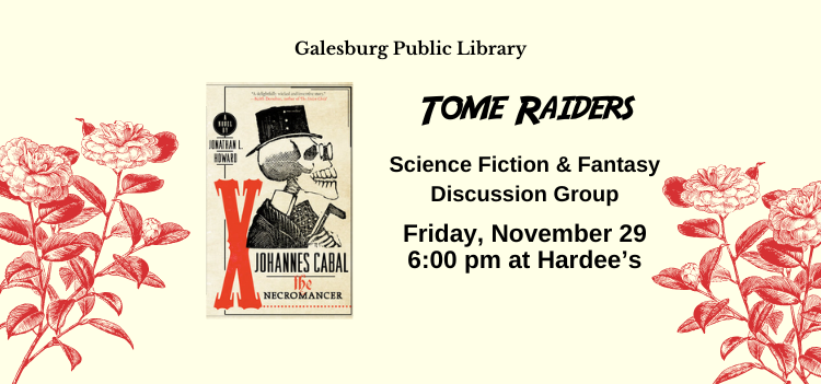 Johannes Cabal discussion at Hardee's 11/29 at 6 pm