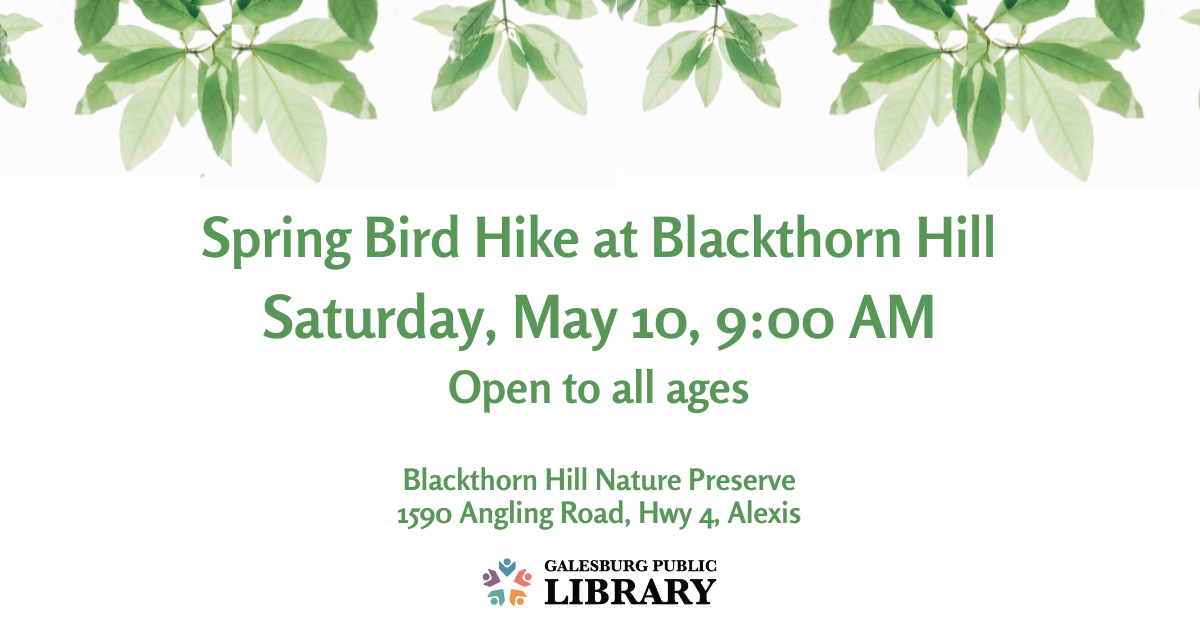 Spring Bird Hike at Blackthorn Hill May 10 at 9:00 AM
